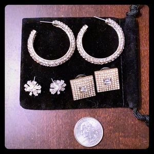 Sparkle it up earrings- set of 3